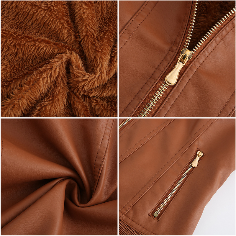 Dammekleeder Hierscht a Wanter Kapuzen Liederjacket Ofnehmbar Hutt Reißverschluss Laangärm Plus Fleece Liederjacket_voghion.com