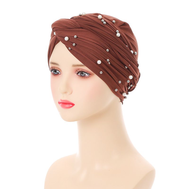 Muslim hat Polyester fashion simple turban hat hat_voghion.com