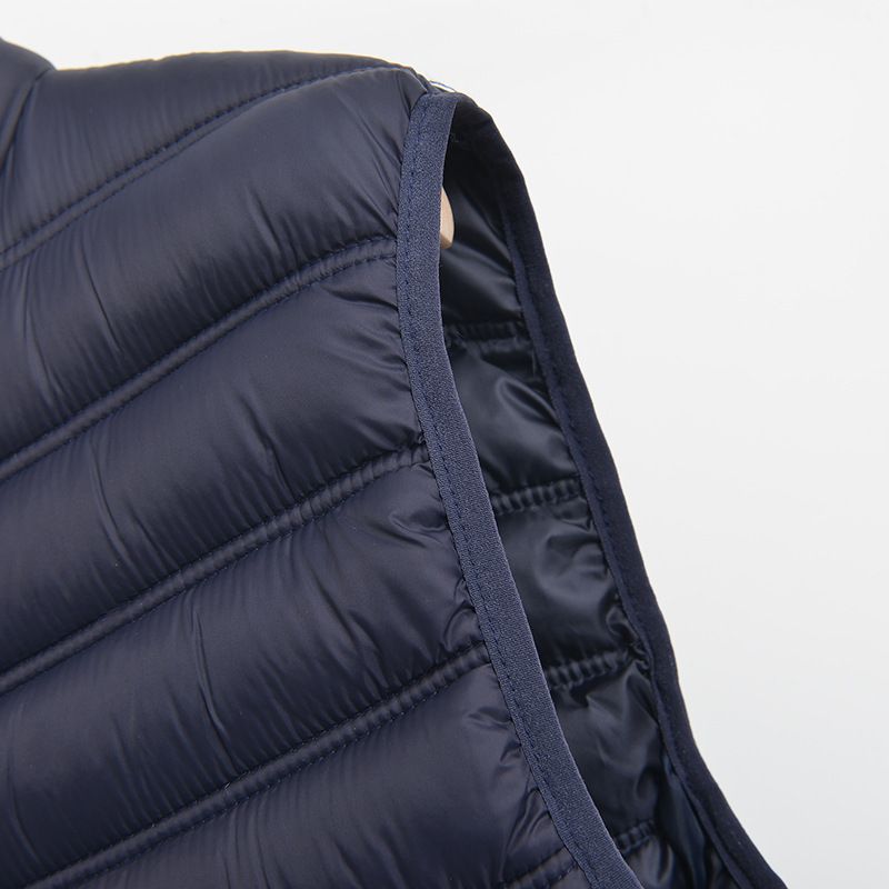 Gilet matelassé à col montant pour homme – Veste sans manches pour l'hiver (noir classique/bleu foncé/gris, 2XL-5XL)_voghion.com