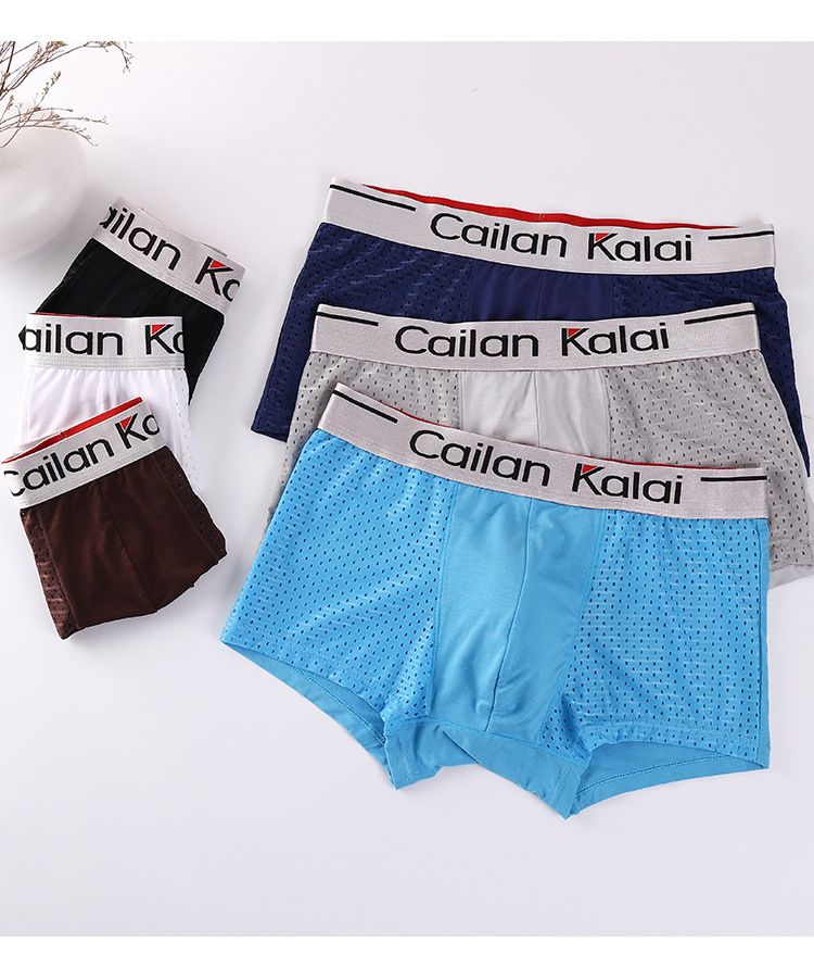 Herenboxershorts - Ademend modalmateriaal met mesh-oogjes voor ultiem comfort, middelhoog ontwerp, zacht en lichtgewicht voor zomer en dagelijks gebruik_voghion.com
