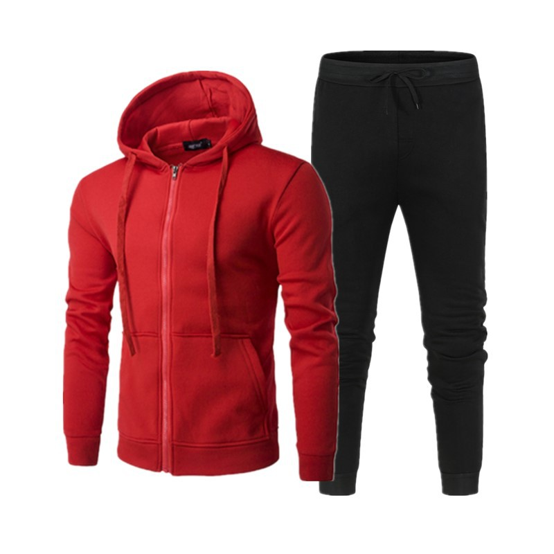 Pomlad Jesenski Style Zadrga s Kapuco Casual Prazen Pulover Moški in Ženski Pulover Set Plus Plišasti Plašč Moda_voghion.com