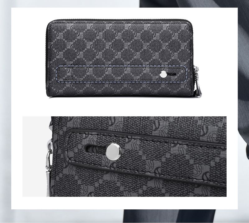 Portafoglio sottile da uomo in pelle con portadocumenti Executive (adatto per documenti A4, cerniera dorata, lussuosa confezione regalo inclusa)_voghion.com