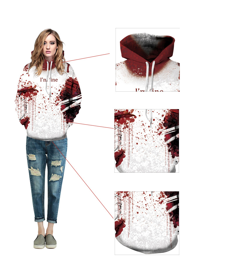 Halloween-Kapuzenpullover mit Blutstropfen im Digitaldruck_voghion.com