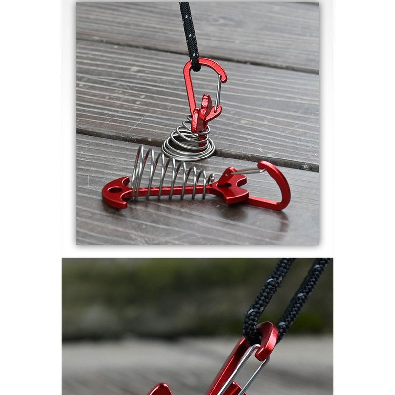 Deck Board Spacer Tool With Spring-Loaded Fishbone Nails - Wooden Board Alignment System For Decking & Tent Anchoring | Windproof Fastening Solution_voghion.com