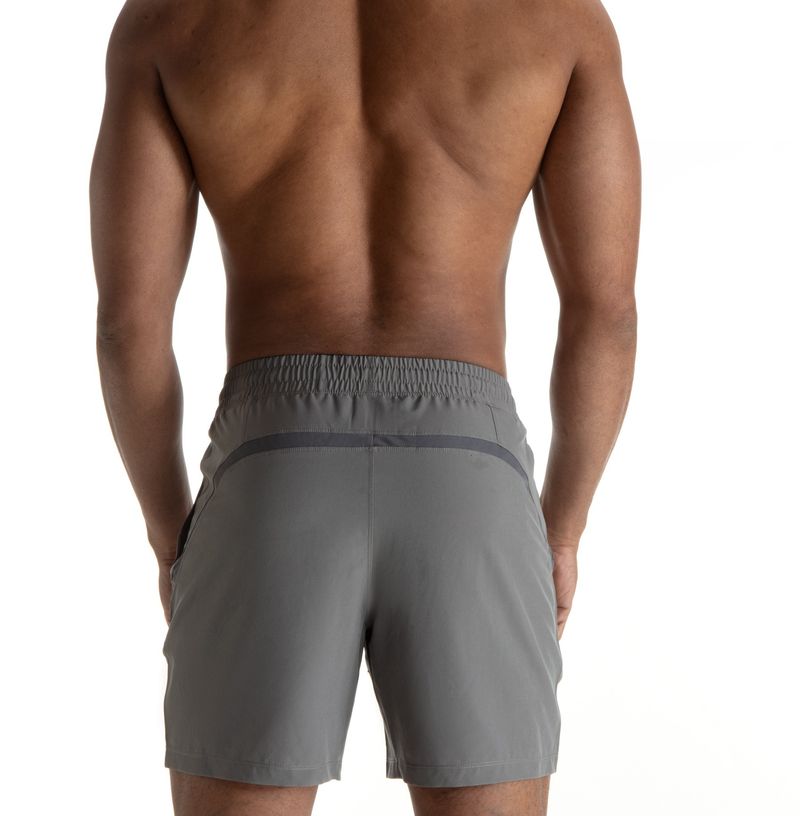 Men's Mesh Panel Running Shorts - Quick-Dry & Breathable For Gym Basketball & Outdoor Workouts (Black/White)_voghion.com