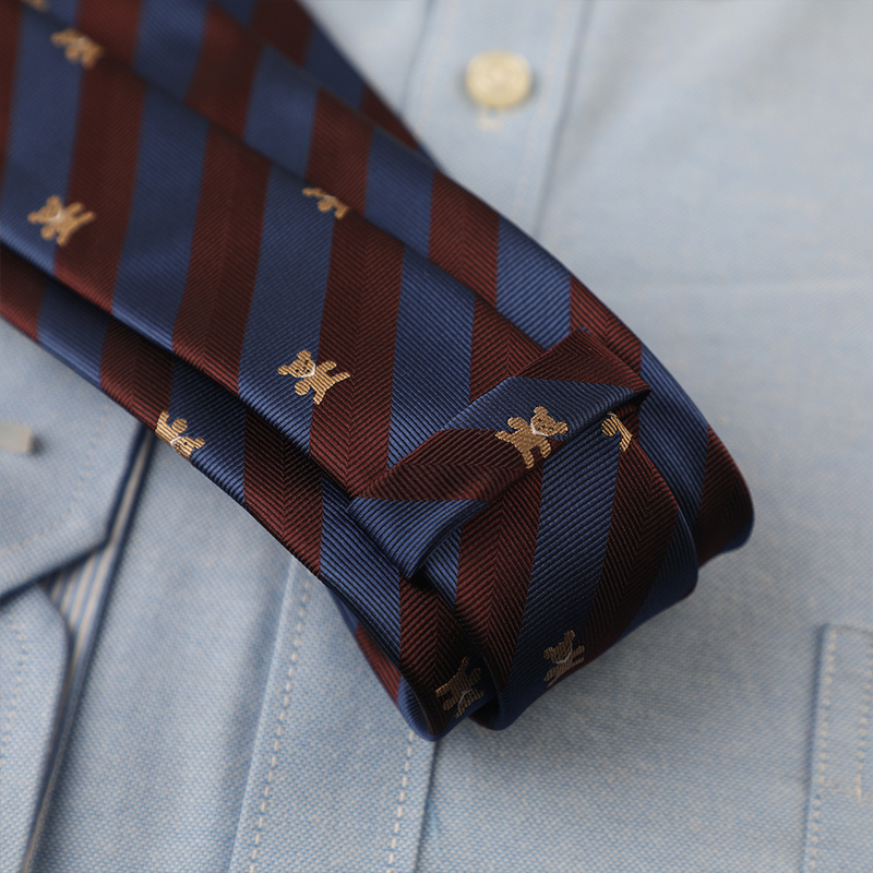 Men's casual business jacquard tie fashion striped pattern _voghion.com