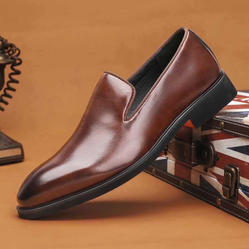 2025 Spring/Summer New Top Layer Cowhide Business Leather Men Slip-On Formal British Style Mens Shoes_voghion.com
