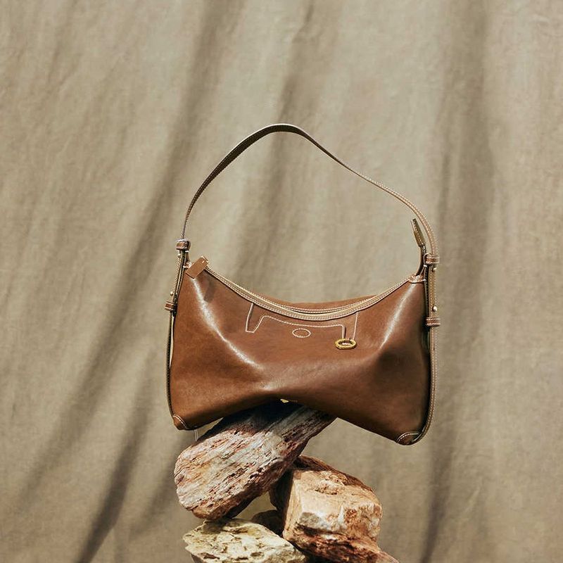 Yamashita Arimatsu Autumn Winter Hobo Crossbody Suede Dumpling Light Luxury Niche Genuine Leather High-end Vegetable_voghion.com
