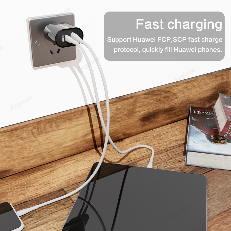 GaN 65W PD lādētājs USB C tipa lādētājs Ātrā uzlāde QC3.0 PD3.0 Ātrā uzlāde iPhone Samsung Xiaomi Wallcharging Q3.0 3.0_voghion.com