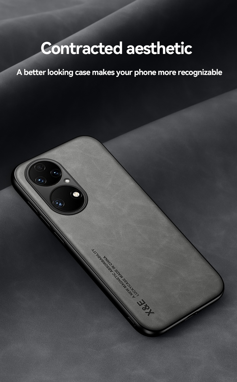 Lüks Deri Kılıf Için Huawei P50 P20 P30 Pro Kapak Silikon Koruma telefon kılıfı Için Huawei P30 P40 Lite 5G P40 Pro P_voghion.com