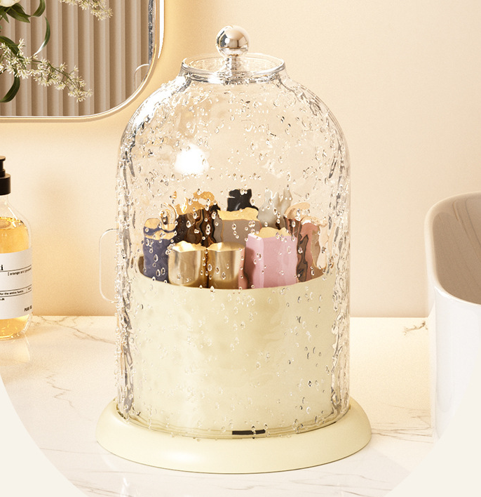 T2233 Cream Style Cosmetics Skin Care Product Foundation Make-up Essence Solution Dust-proof Lipstick Storage Box_voghion.com