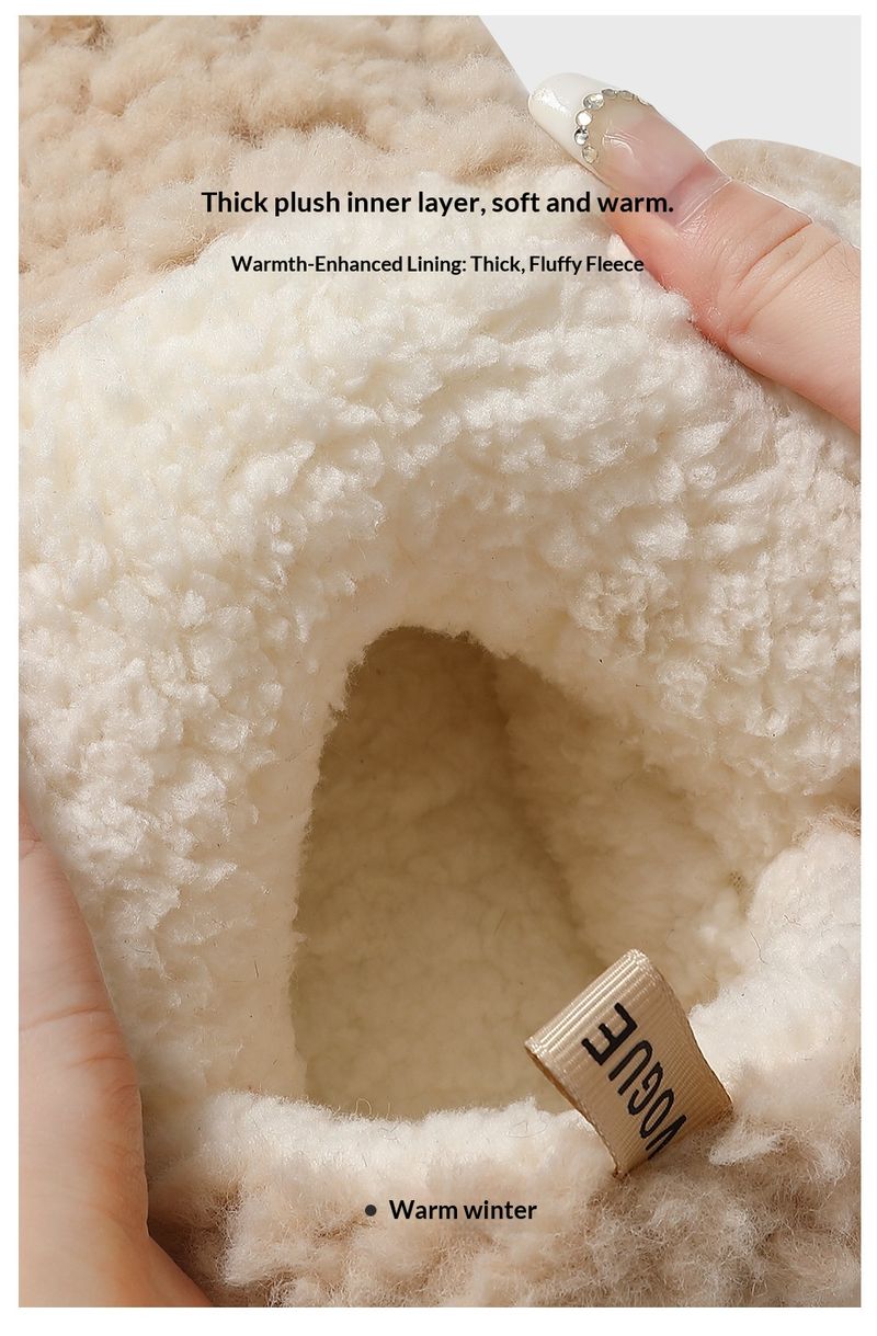 Voyage Flauschige Hausschuhe für Damen, Herbst- und Winterschuhe aus Baumwolle mit dicker Sohle, rutschfester Schaft, ideal für Paare, zum Entspannen im Freien; Herren-Schneeschuhe für den Winter_voghion.com