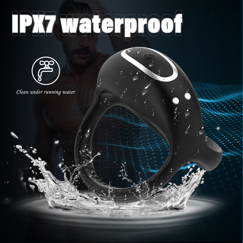 Drahtlose Fernbedienung Bluetooth-Steuerung Vibrationsring verzögerte Ejakulation Ring Vibrator Erwachsene Sexspielzeug für mich_voghion.com