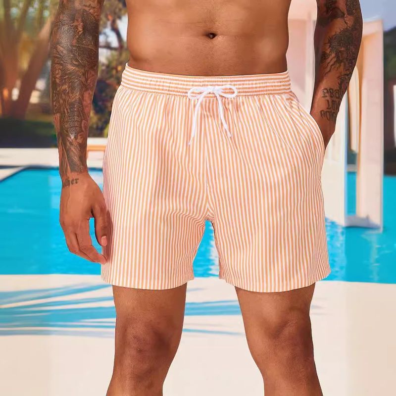 Unbeatable Quality Unbeatable Quality 3D Digital Printed Casual Men's Striped Shorts None_voghion.com