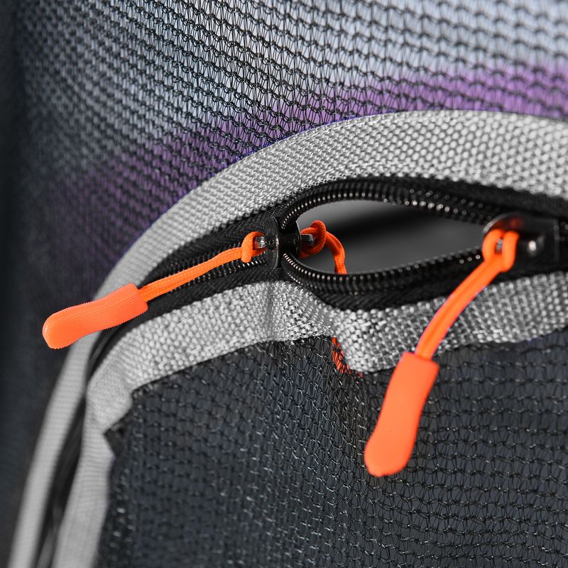 Rundes Gartentrampolin Für Innen- Und Außenbereich, Verzinkter Stahl, Bis 50 Kg, Lila/Grau_voghion.com