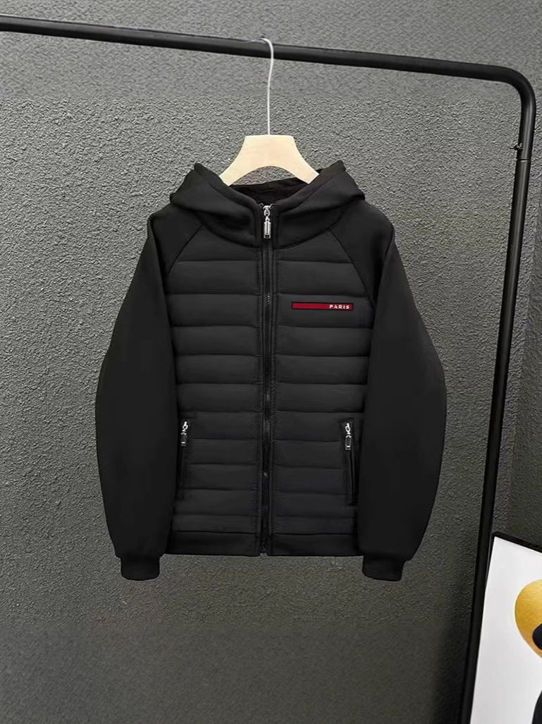 Herrenbekleidung 25 Neue Winter Herren Trendy Dünne Lose Vielseitig Casual Klein Lang Offsetdruck Kapuzen Baumwollmantel_voghion.com