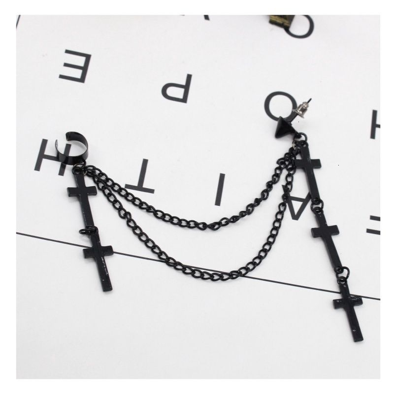 1PC Frauen Kreuz Klassische Moderne Metall Christian Kette Baumeln Ohrringe Retro Aussage Mädchen Ohr Tropfen_voghion.com