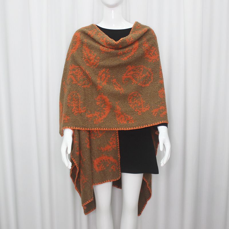 2024 New Spring And Autumn Ethnic Style Large Shawl Cape Travel Fashion Outfit Air Conditioning Vest_voghion.com