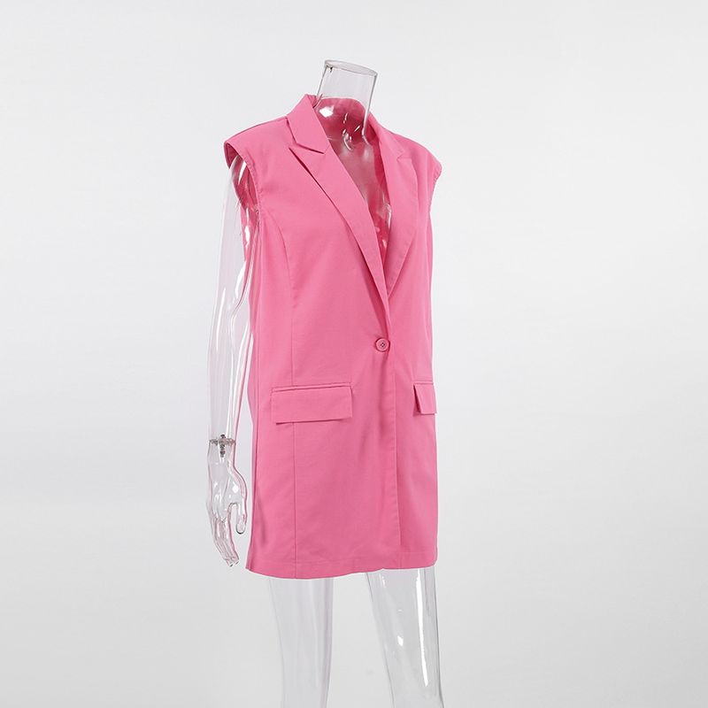 completo da donna, gilet, pantaloni dritti, set in due pezzi, stile semplice, tendenza di fascia alta_voghion.com