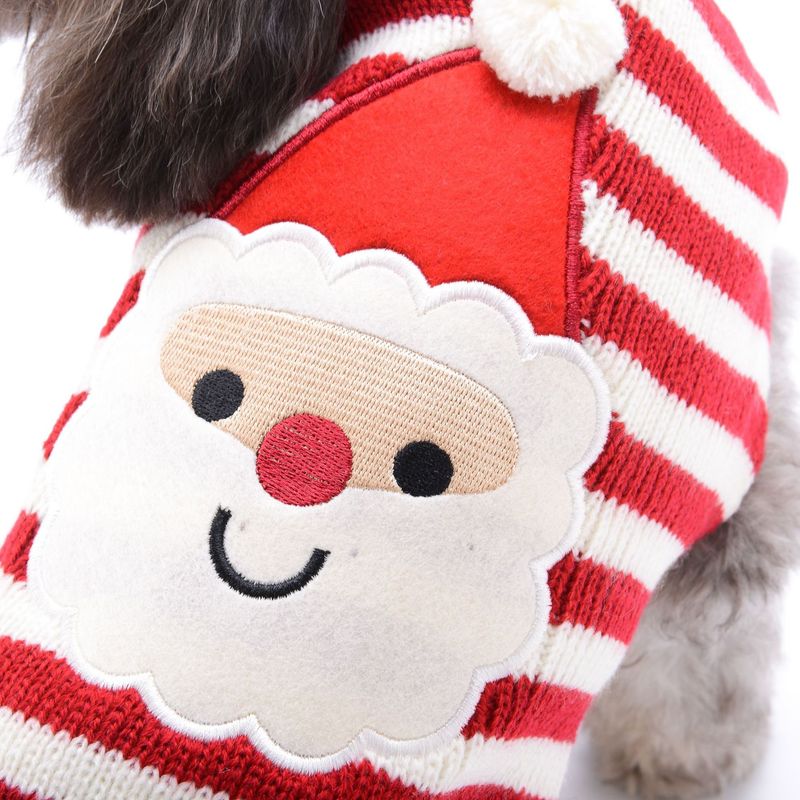 Hund Frühling und Herbst Teddy Pudel Welpen Pullover Neujahr Haustier Kleidung Rentier Weihnachten Outfit_voghion.com