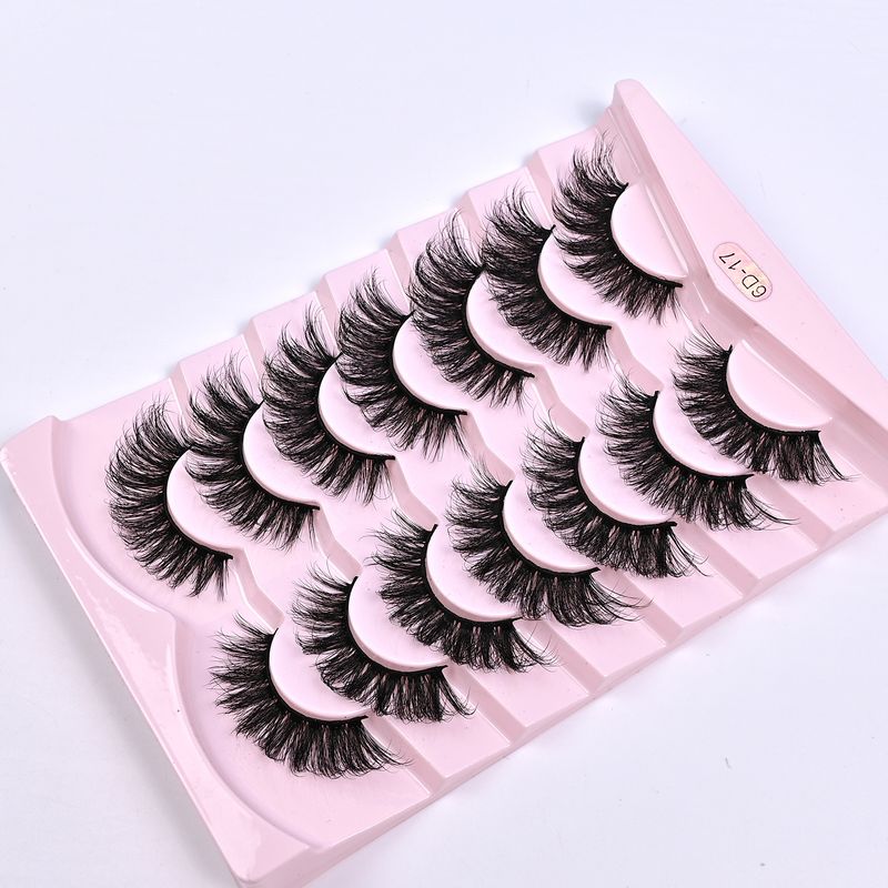 Wimpern Set 7 Paar Wimpern Simulation Schlanke Natürliche Locken Dicke Wimpern Falsche Wimpern_voghion.com