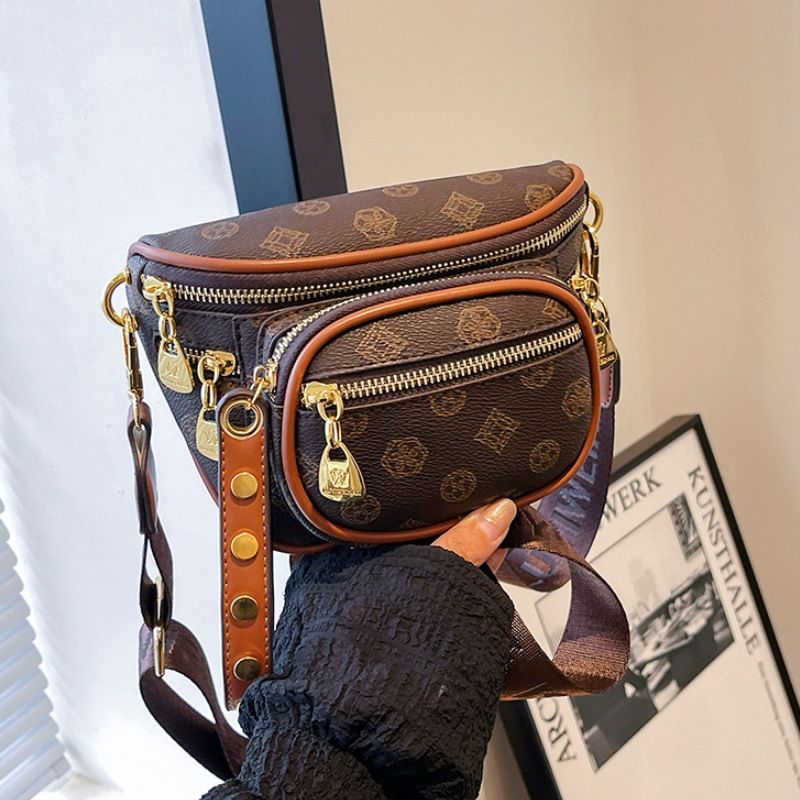 Borsa a tracolla singola con cerniera multistrato, elegante, versatile e alla moda, 2022, per donna_voghion.com