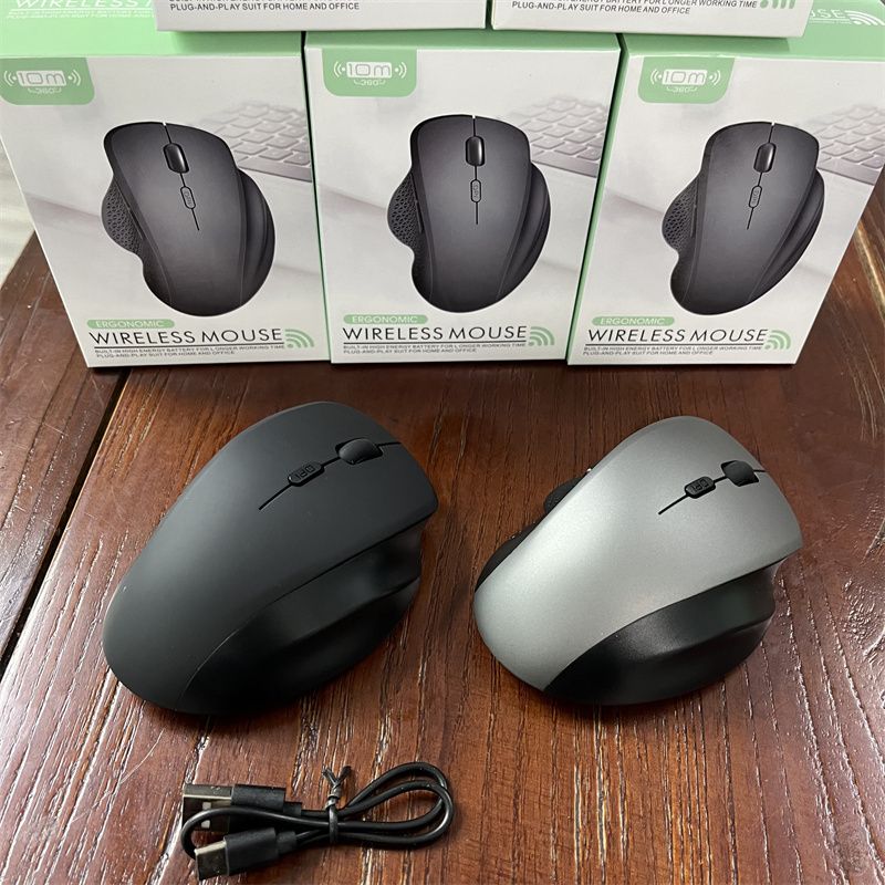 J'adore cette souris ergonomique rechargeable, double mode, sans fil, Bluetooth, neutre, pour le bureau et les jeux_voghion.com