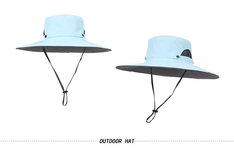 Detachable Top Mesh Fisherman Hat - UPF 50+ Sun Protection For Men & Women - Western Style With Foldable Brim_voghion.com