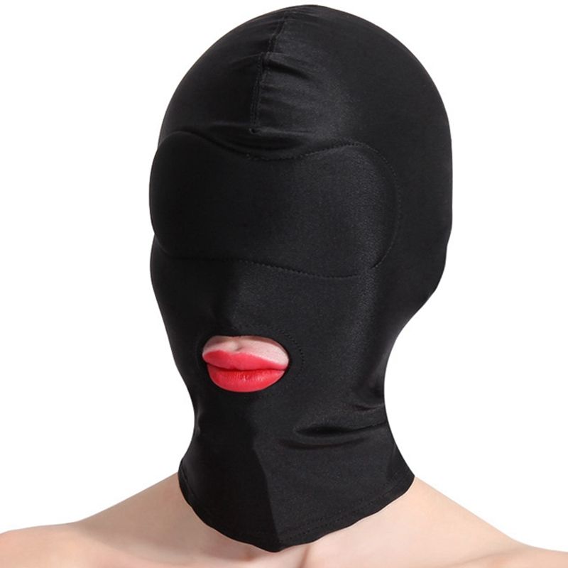 Dog Slave Supplies SM Sexy Maska za celoten obraz Popolnoma zaprt izpustni ustnik za oči, črno orodje Smsexy_voghion.com