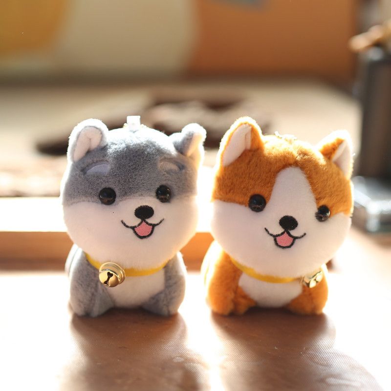 Adorable Plush Keychain Husky Cute Soft Stuffed Dog Charm Doll Bag_voghion.com
