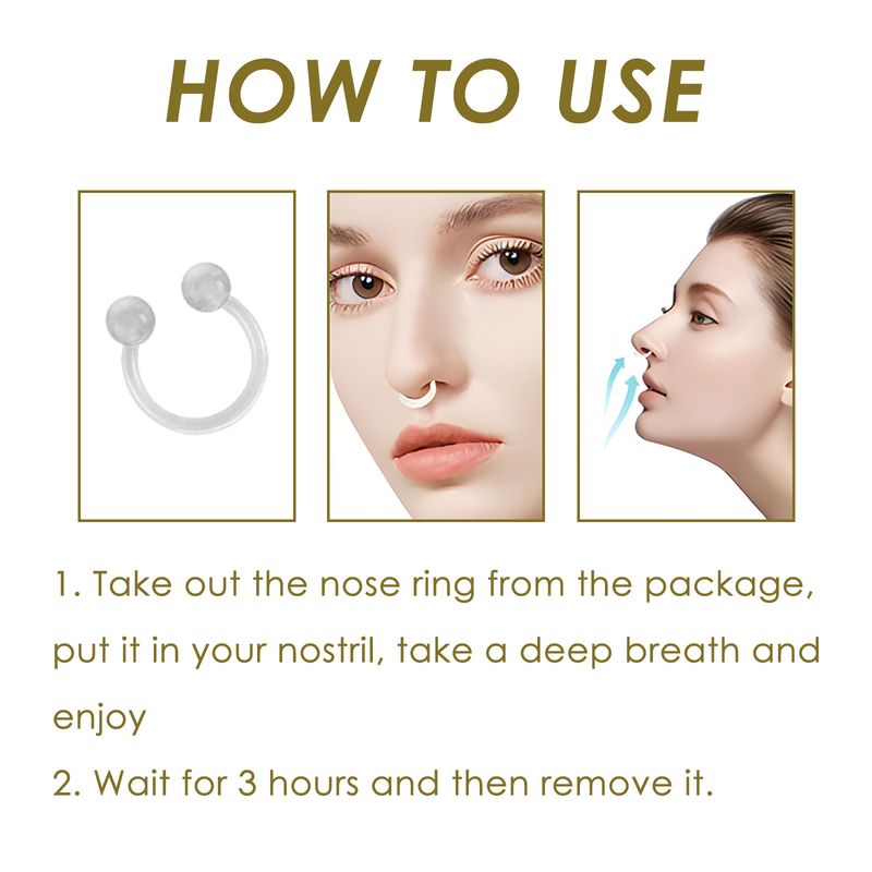 Anello al naso, comodo da indossare, forma del corpo, curva, cura del corpo, anello al naso_voghion.com
