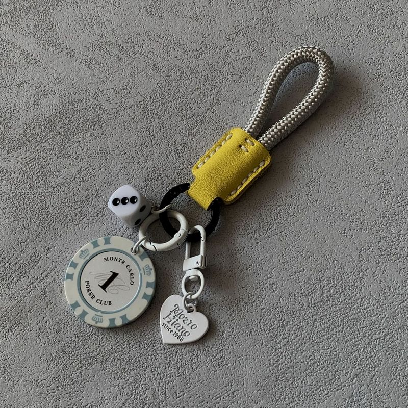 Chip Good Luck High-Value Car Keychain Pendant Cute Backpack Bag Accessory High-End Feel Unisex Gift_voghion.com