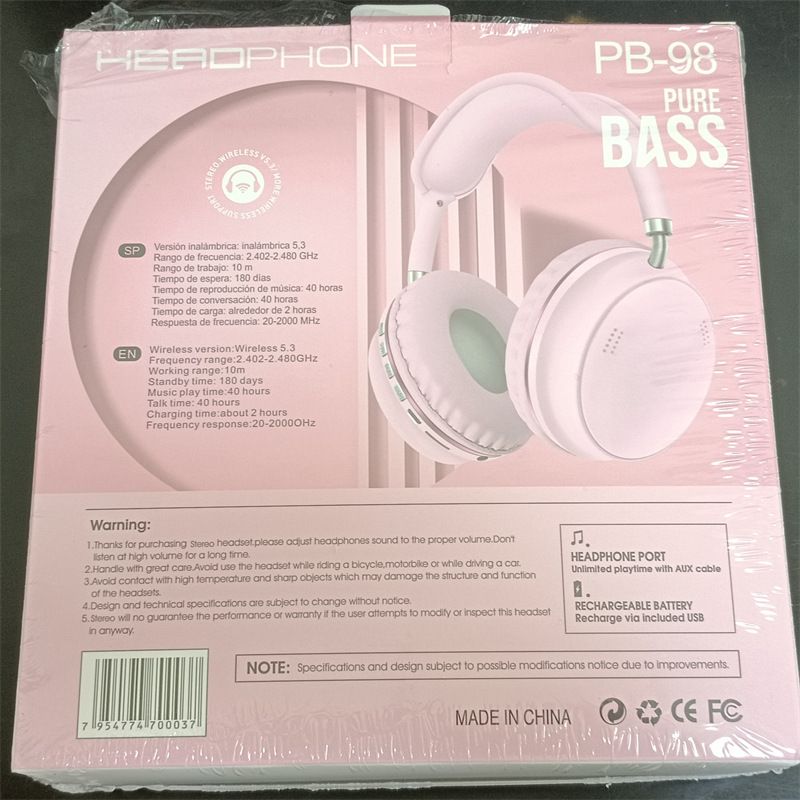 Draadloze Bluetooth gaming-hoofdtelefoon met diepe bas, ruisonderdrukking, speeltijd van meer dan 8 uur, led-lampjes - over-ear comfort voor muziek en gesprekken_voghion.com