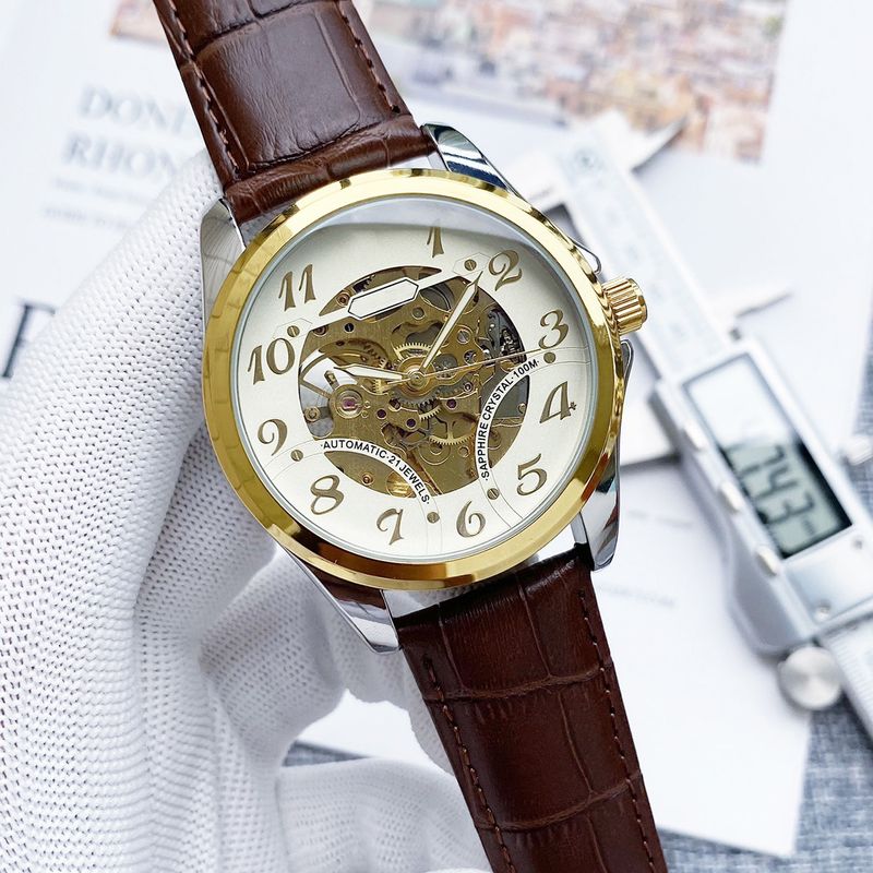 Laojia Daily Hollow Transparent Automatic Mechanical Watch_voghion.com