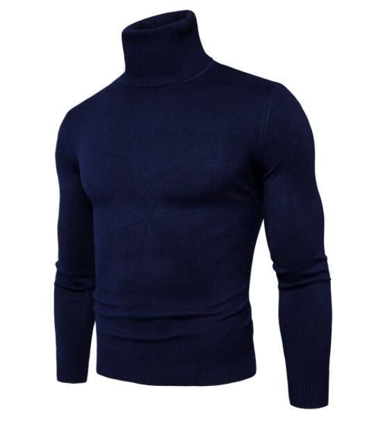 Pull coupe slim pour hommes, revers en laine, base épaisse_voghion.com