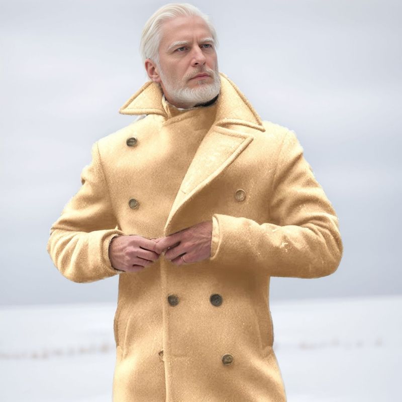 European style new clothing, British gentleman's men's mid to length long sleeved coat, autumn and winter woolen coat_voghion.com