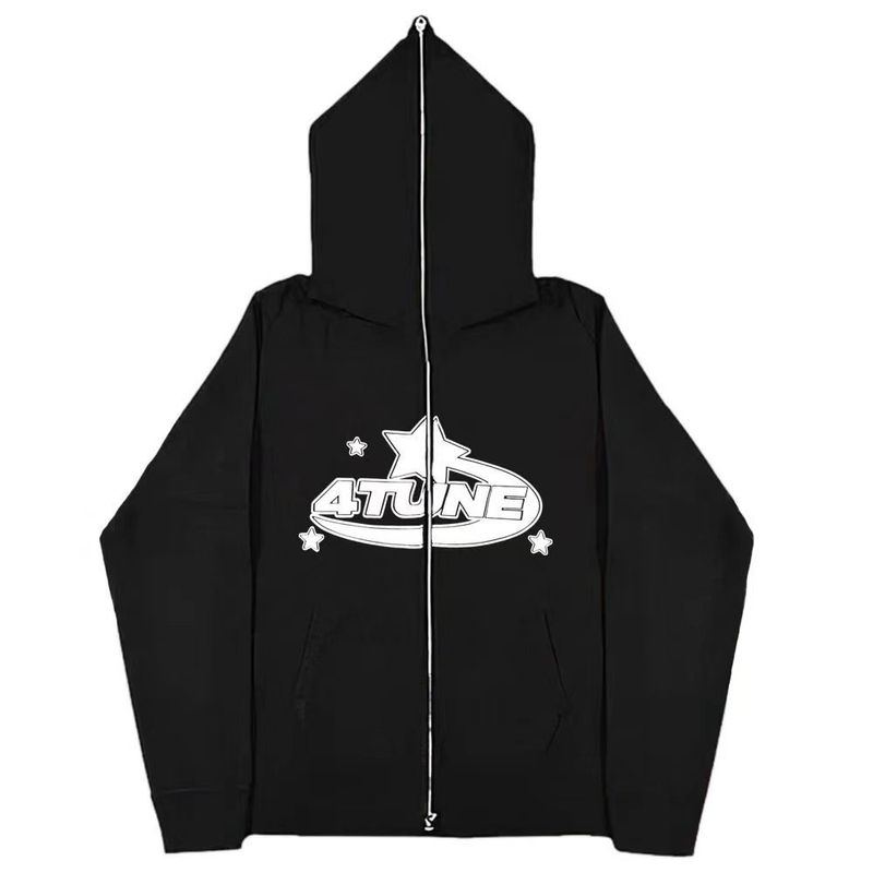 Abbigliamento uomo felpe scure con cappuccio felpe con cerniera grandi dimensioni_voghion.com