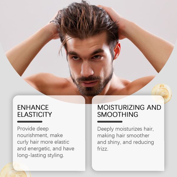 Hoegoa Hair Styling Gel, Moisturizing And Curing Natural Refreshing Styling Gel For Lazy Hair Types With Curly Hair_voghion.com