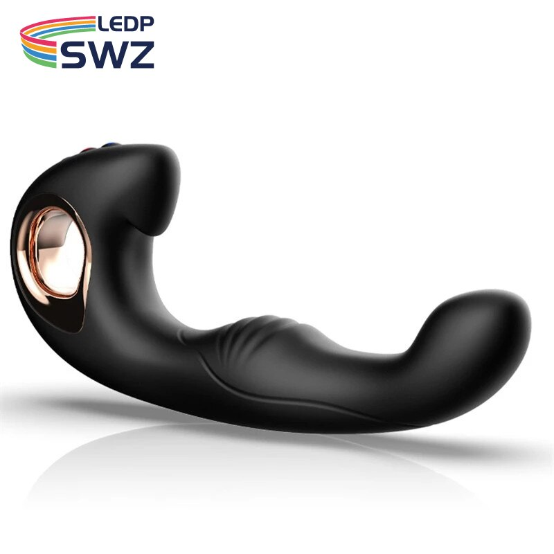 Solletico Massaggiatore Prostatico Vibratore Riscaldamento Butt Plug Vibrante10 Velocità Dito Masturbazione Anale Giocattoli Del Sesso per_voghion.com