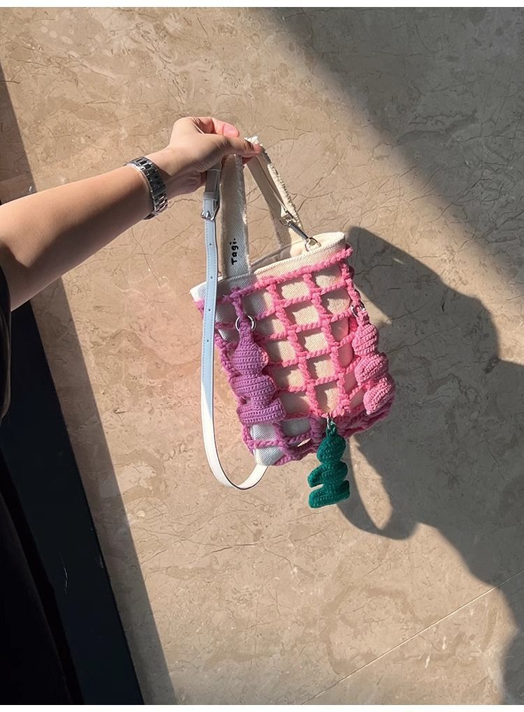 Tagi immagina pendenti in filo tremante, tasche a rete rimovibili, borse a vela a tracolla_voghion.com