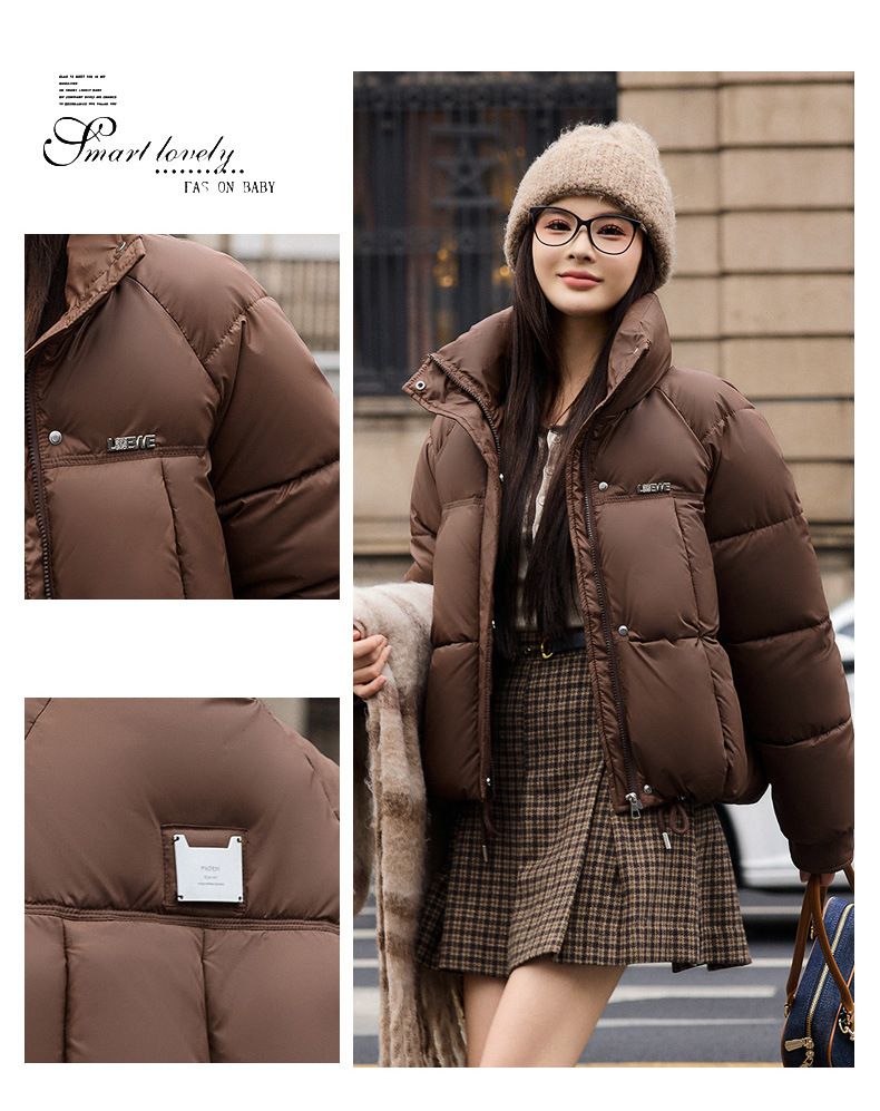 Piumino leggero da donna - Cappotto invernale corto, ampio e caldo con design elegante, capospalla comodo e alla moda_voghion.com