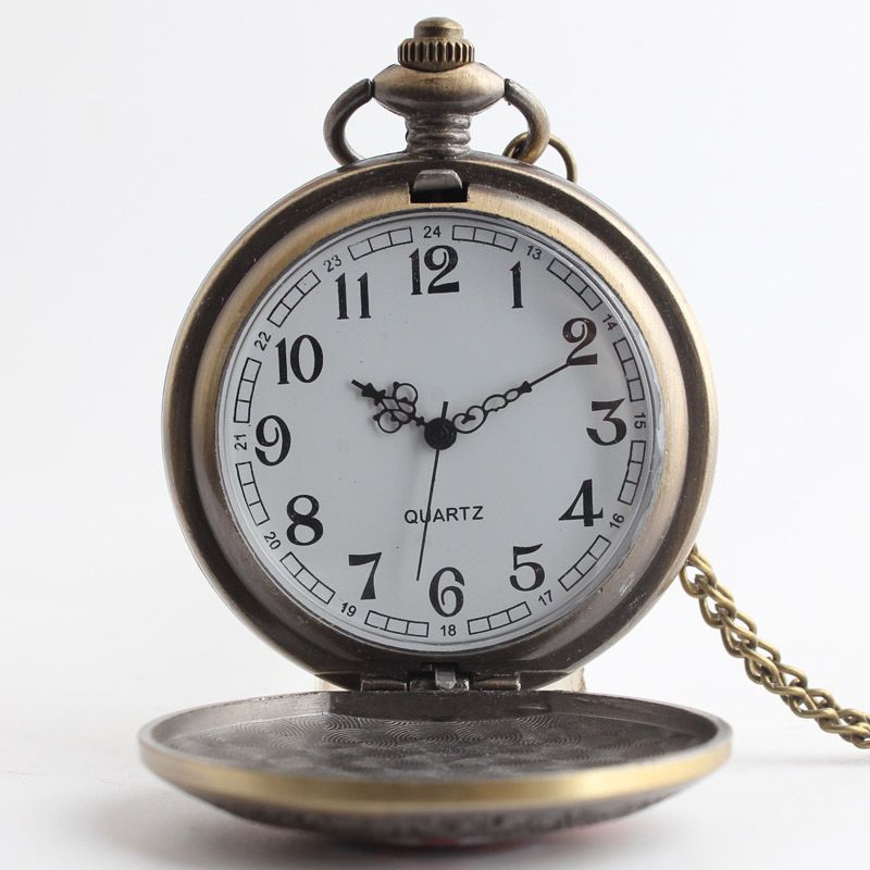 Orologio da tasca smaltato da uomo e da donna alla moda con teschio, stile punk, stile Harajuku_voghion.com