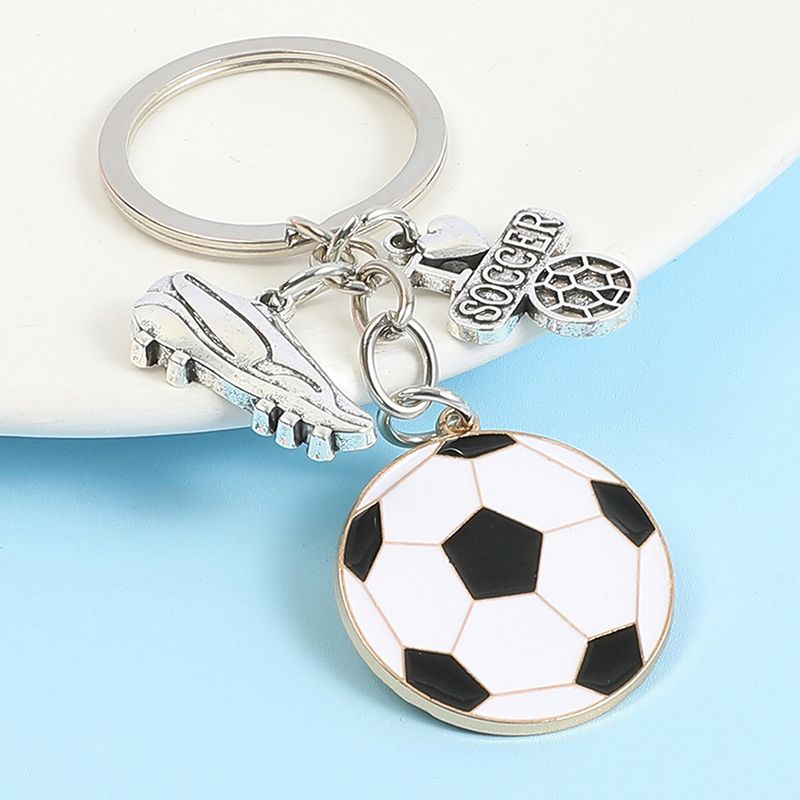 Portachiavi commemorativo in lega con ciondolo a forma di goccia per appassionati di sport calcistici, borsa per la scuola, accessori_voghion.com