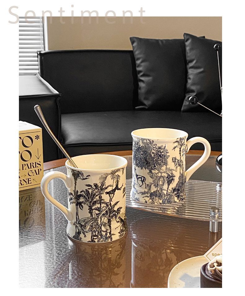 Ceramic Mug Water Niche Design Gift High-Value Coffee Office Drinking Cup_voghion.com