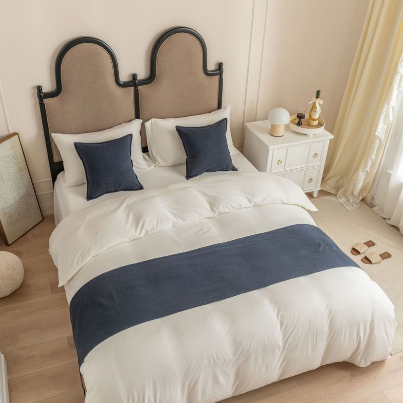 Nuovo asciugamano da letto in lino di cotone tinta unita Hotel Hotel Inn bandiera da letto in lino di cotone_voghion.com