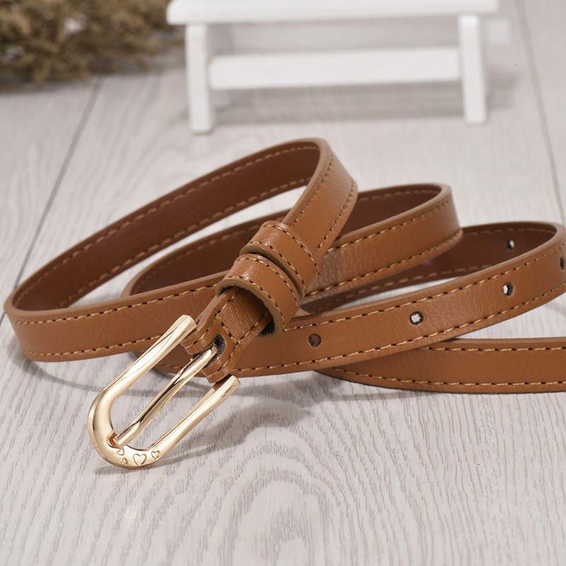 Damen Dünne Hosen Leder Weiblichen Koreanischen Kleid Gürtel Dekoration Casual Pin Schnalle Bare Schwarz_voghion.com