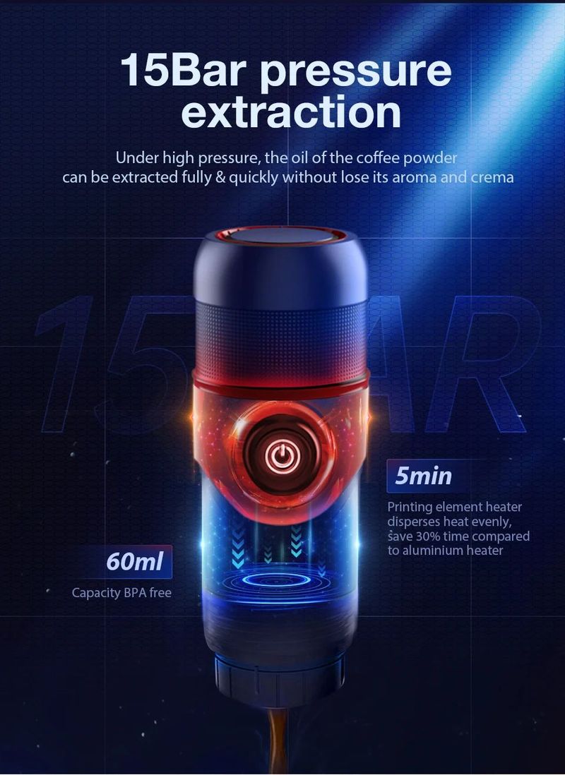 Portable Machine For Car & Home, DC12V Espresso Coffee_voghion.com