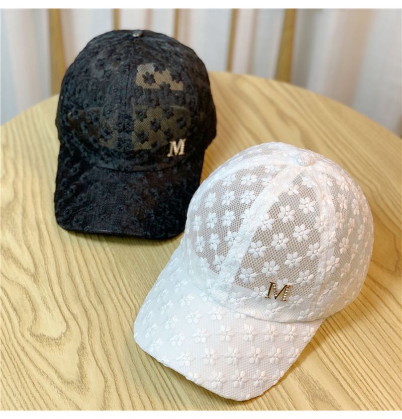 Ny ihålig andningsbar barn sommar spetsblomma basebollkeps för shopping mode mångsidig casual solskydd och_voghion.com