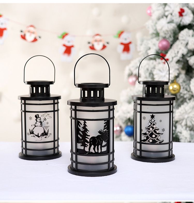 Flickering Flame LED Table Lamp – Vintage Christmas Decor (6 Festive Designs, Realistic Fire Effect, Battery-Operated, Indoor/Outdoor Safe)_voghion.com