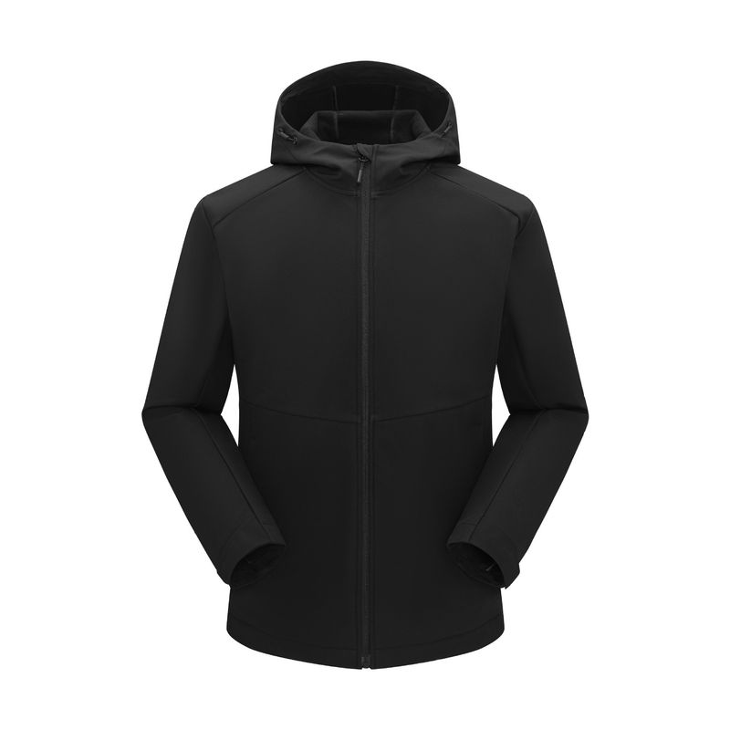 251709 Guscio morbido impermeabile con cappuccio, abbigliamento da pesca resistente all'usura e ai graffi, foderato in pile per il calore,_voghion.com